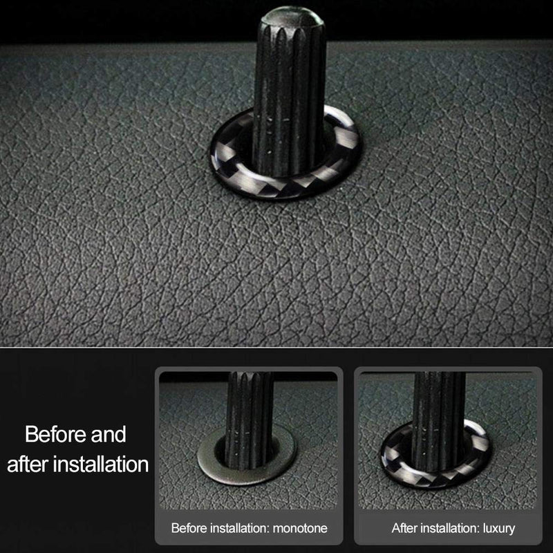 Car Door Pin Trim, 4pcs Carbon Fiber Door Lock Pin Cover Trim Fits for Mercedes Benz C-Class W205GLC C180C200LC260L - LeoForward Australia