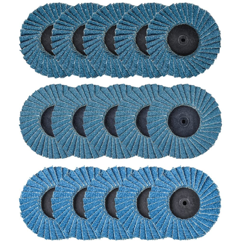  [AUSTRALIA] - Bestgle flap discs 50 mm sanding disc 15 pieces grinder discs sanding discs for metal wood steel fast flap sander grit 40/60/80