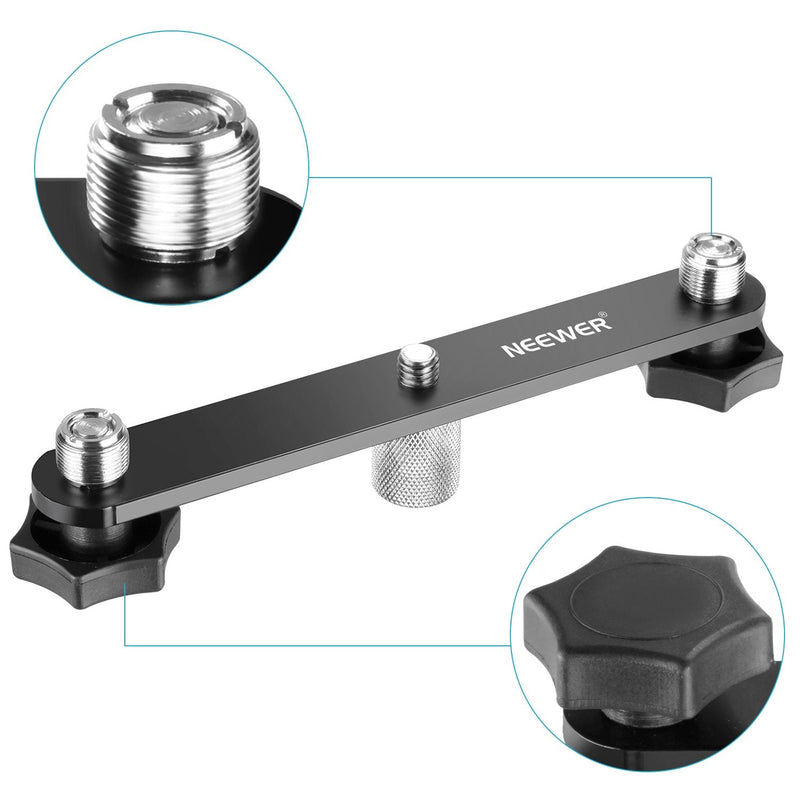  [AUSTRALIA] - Neewer NW-036 Microphone Bar, Durable Sturdy Steel Microphone Mount Bracket T-bar with Standard 5/8-inch Thread Smooth Finish, Suitable for Most Microphones Clips Stands Boom Arms (Original Version)