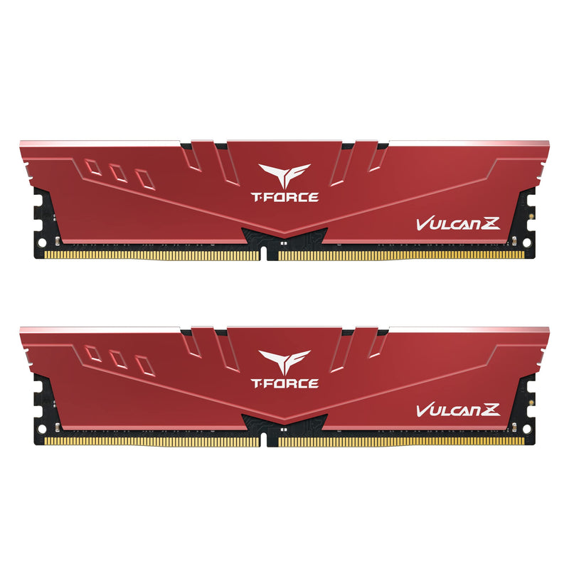  [AUSTRALIA] - TEAMGROUP T-Force Vulcan Z DDR4 16GB Kit (2x8GB) 3200MHz (PC4-25600) CL16 Desktop Memory Module Ram (Red) - TLZRD416G3200HC16CDC01 16GB (2x8GB) DDR4 3200MHz CL 16-18-18-38 Red