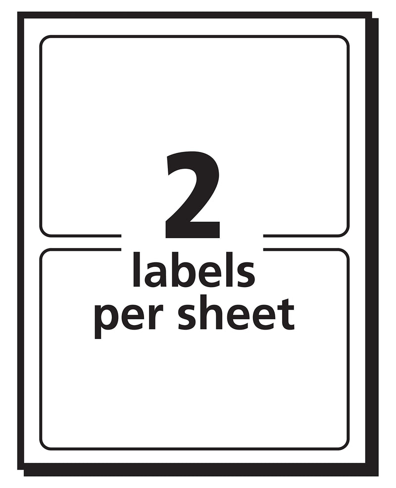 Avery Removable Print or Write 2" x 4" Labels - Great for Home Organization Projects, Pack of 100 White Labels (5444) - LeoForward Australia