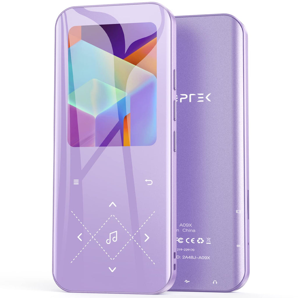  [AUSTRALIA] - 32GB MP3 Player with Bluetooth 5.3, AGPTEK A09X 2.4" Screen Portable Music Player with Speaker Lossless Sound with FM Radio, Voice Recorder, Supports up to 128GB, Purple