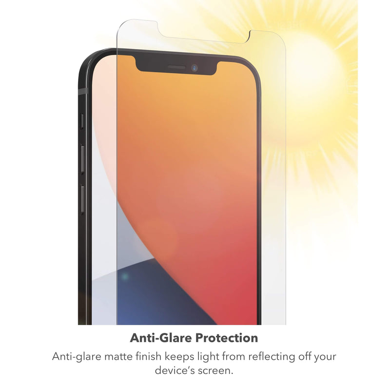  [AUSTRALIA] - ZAGG InvisibleShield Glass Elite Anti-Glare Plus - Blocks Glare from your device - Made for New iPhone 6.1" 2020/11/XR iPhone 12 Pro