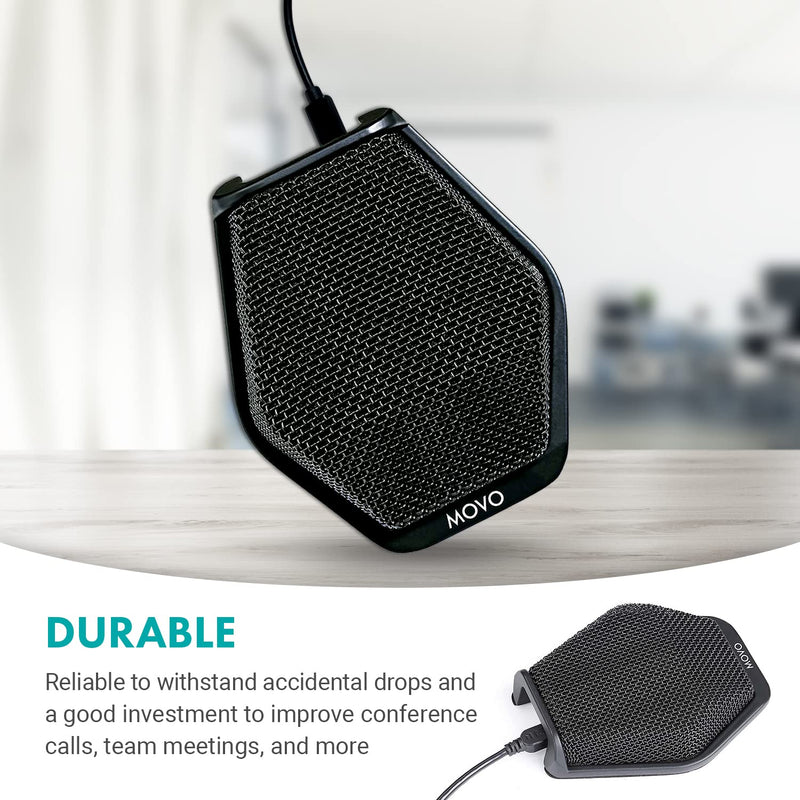  [AUSTRALIA] - Movo MC1000 Conference USB Microphone for Computer Desktop and Laptop with 180° / 20' Long Pick up Range Compatible with Windows and Mac for Dictation, Recording, YouTube, Conference Call, Skype