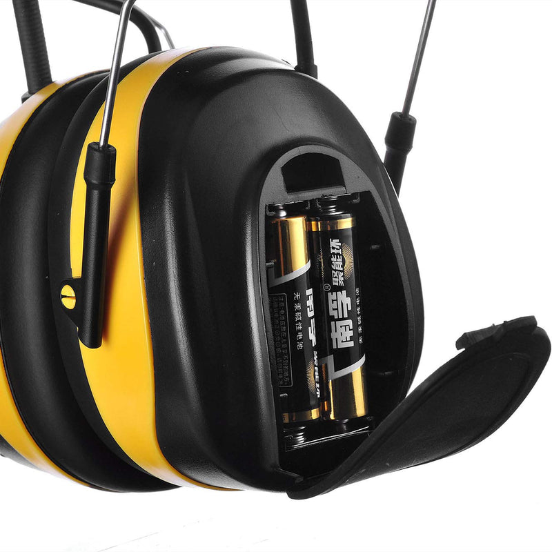  [AUSTRALIA] - PROTEAR Digital AM FM Radio Headphones, 25dB NRR Ear Protection Safety Ear Muffs Antique Yellow