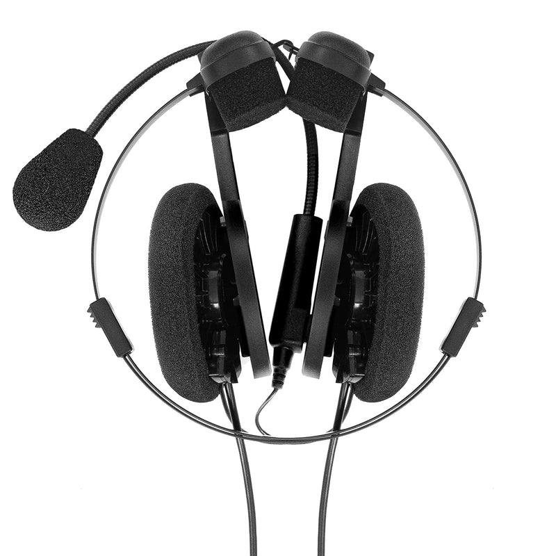  [AUSTRALIA] - Koss Porta Pro Double-Sided On-Ear Communication Headset, Flexible, Hands-Free Electret Microphone, Collapsible Design, Wired 3.5mm TRRS Plug, Black