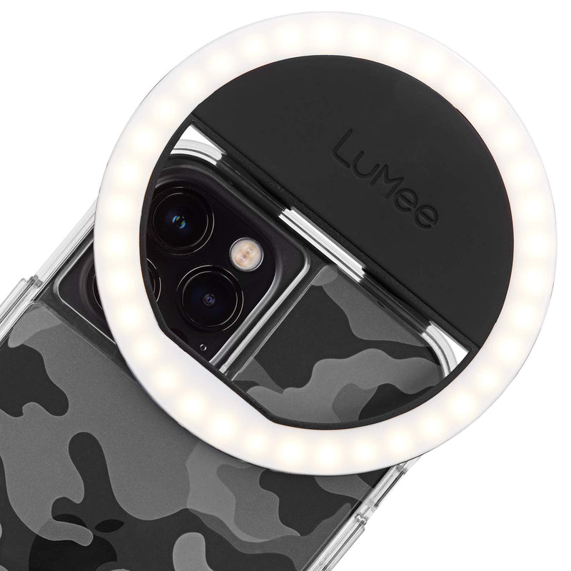 LuMee Studio Clip Light - LED Ring Light for Laptops, Monitors, Smartphones, Tablets - Portable and Rechargeable - Black - LeoForward Australia