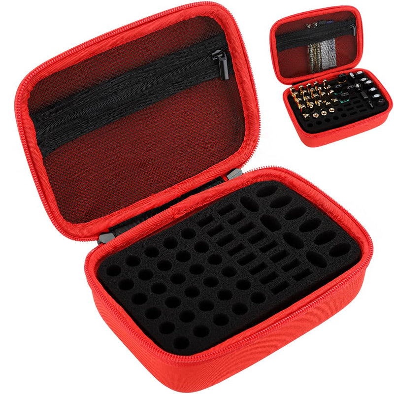 [AUSTRALIA] - HUIZHU EVA Storage case with Sponge for Electronics and 510 carts and 510 pen Battery 510 tank case Pod case cables case and USB cable U disk (Red) (Red) Red