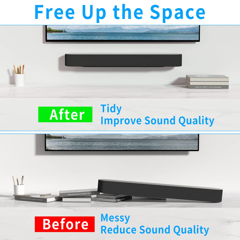  [AUSTRALIA] - Soundbar Mount for Sonos Beam Wall Mount Bracket Compatible with Sonos Beam Sound Bar Mounts Mounting Bracket, Black For Sonos Beam Mount