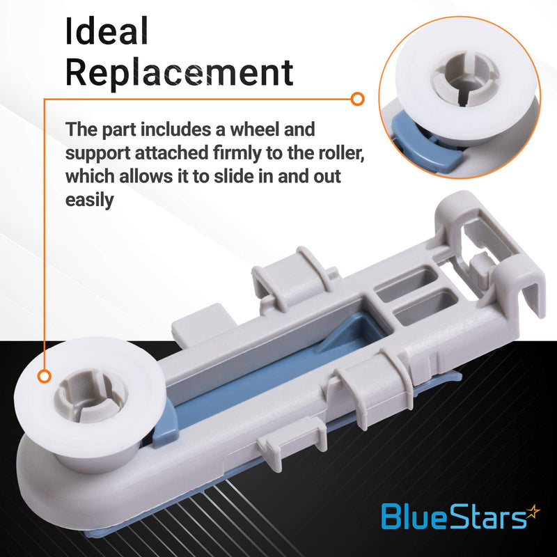 Ultra Durable 8539128 Dishwasher Upper Dishrack Wheel Replacement Part by Blue Stars - Exact Fit for Whirlpool & Kenmore Dishwashers - Replaces W11157083 8539128 W10889279 WP8539128 - LeoForward Australia