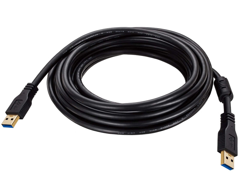  [AUSTRALIA] - USB to USB Cable Male to Male 20 ft,Ruaeoda Long USB 3.0 Cable A to A for Data Transfer Hard Drive Enclosures, Printer, Modem, Cameras 20 Feet