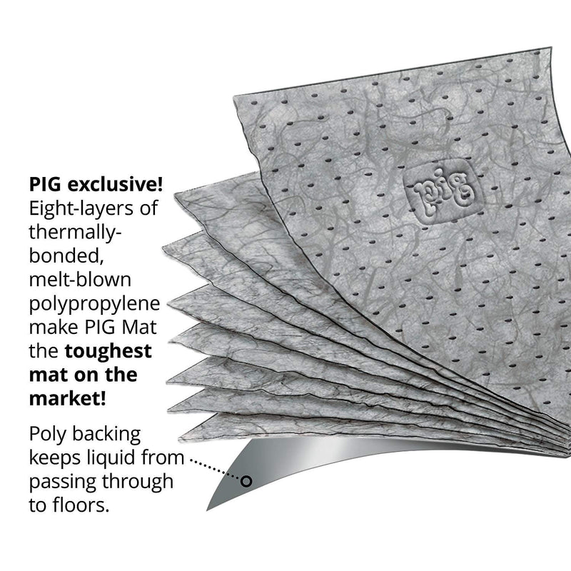 Under Aquarium Tank Mat by New Pig | Super Absorbent | Leak-Proof Backing | Cut to Fit | Protect Surfaces and Floors from Water Damage | 20" x 16" | 4-Pack | Gray 15.5” x 20” - LeoForward Australia