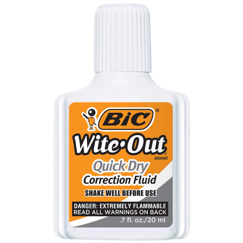  [AUSTRALIA] - BIC Wite-Out Quick Dry Correction Fluid - 3 Pack (BICWOFQD324) 3 Count (Pack of 1)