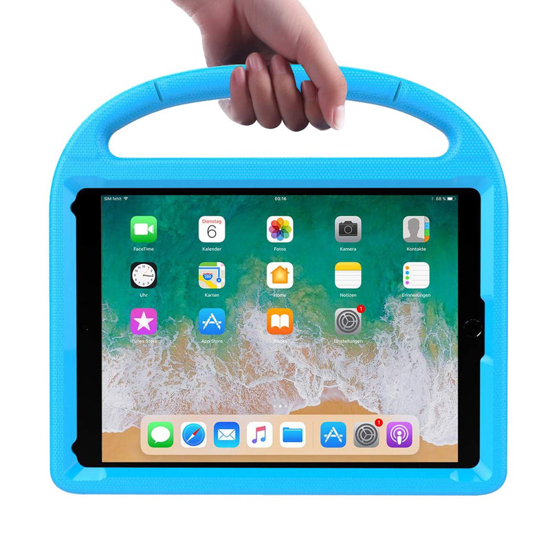  [AUSTRALIA] - iPad 9.7 2018 / 2017 / Air 1/2 / Pro 9.7 Case for Kids - SUPLIK Durable Shockproof Protective Handle Bumper Stand Cover with Screen Protector for iPad 9.7 inch 5th/6th Generation, Blue