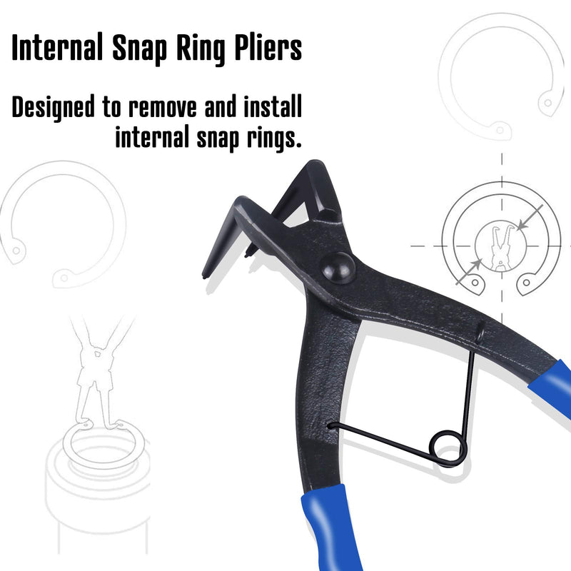  [AUSTRALIA] - Mrcartool Internal Bent Nose Snap Ring Pliers Master Cylinder Snap Ring Pliers