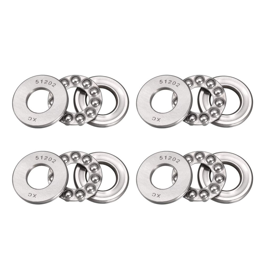  [AUSTRALIA] - uxcell 51202 Miniature Thrust Ball Bearing 15mm x 32mm x 12mm Chrome Steel with Washer 4pcs