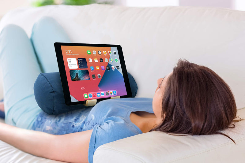 Beanbag Bed / Couch Pillow Stand for All Tablets & Phones. (Navy Blue) Navy Blue - LeoForward Australia