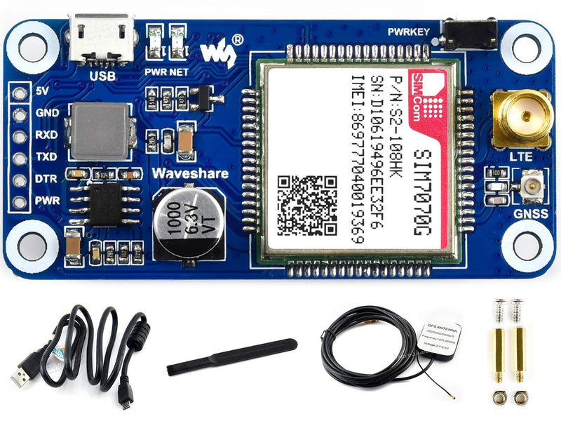  [AUSTRALIA] - SIM7070G NB-IoT/Cat-M/GPRS/GNSS HAT for Raspberry Pi Series Boards, with GNSS Positioning,Support Global Band SIM7070G NB-IoT/Cat-M/GPRS/GNSS HAT