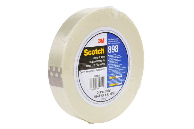  [AUSTRALIA] - Scotch 51125749152 Filament Tape 898, Clear, 24 mm x 55 m, 6.6 mil