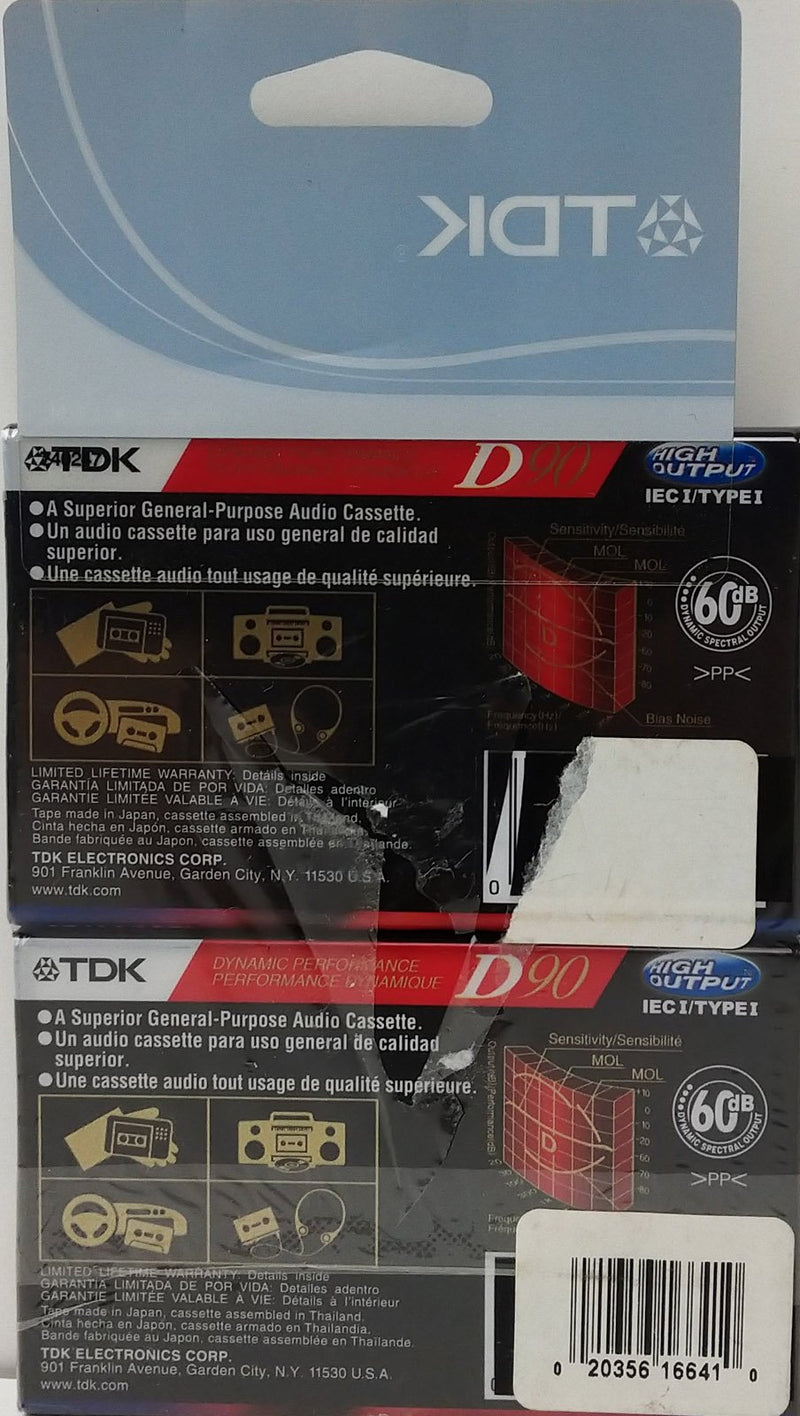 Tdk Electronics 2 Pack 90 Minute Cassette Normal Bias High Output - LeoForward Australia