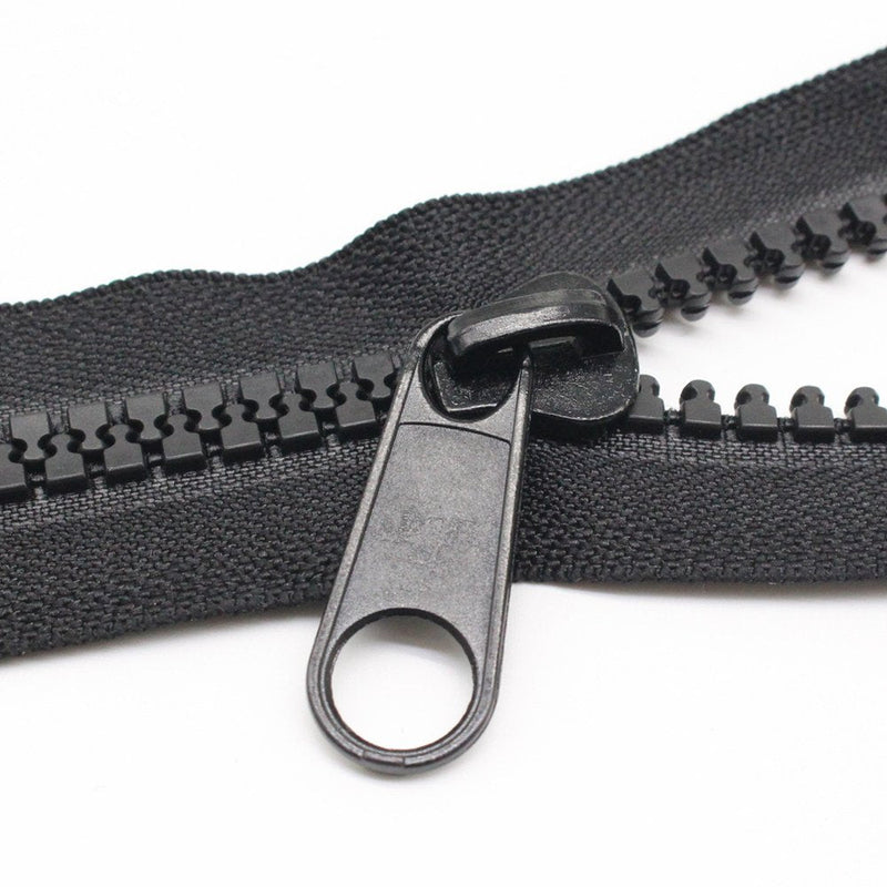 [AUSTRALIA] - YaHoGa #10 Large Plastic Zipper by The Yard Bulk Black 5 Yards with 10pcs Long Sliders for DIY Sewing Tailor Crafts Canvas Bags Tents (5 Yards)