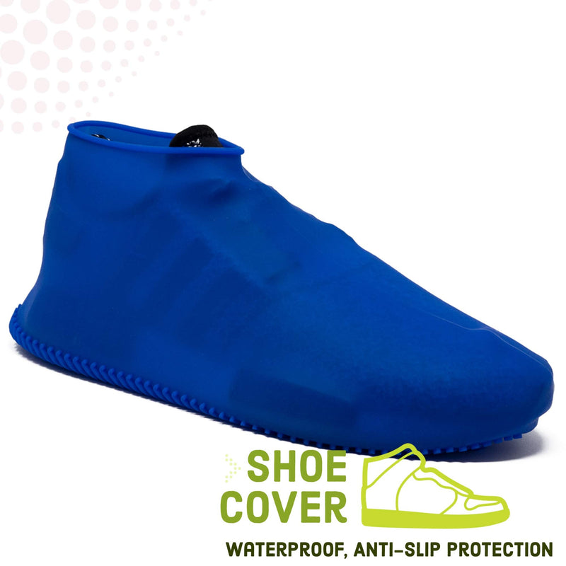  [AUSTRALIA] - BAYI -Waterproof Shoe Cover Rain Shoe Covers Reusable Silicone Magic Shoe Running Cover Rubber Protector (Medium, Royal Blue)