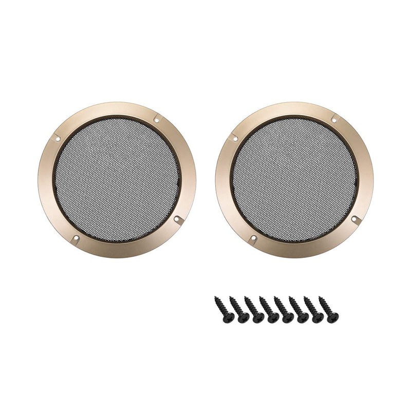  [AUSTRALIA] - uxcell 2pcs 4" Speaker Grill Mesh Decorative Circle Subwoofer Guard Protector Cover Accessories