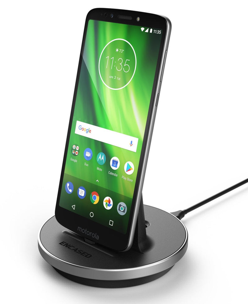  [AUSTRALIA] - Encased Moto G Power/G Pure/Moto G Stylus Charger, Fast Charging Stand Dock for Motorola USB C Phones - Type C Power Cable Works with Quick Charge Adapter (Case Friendly Design)