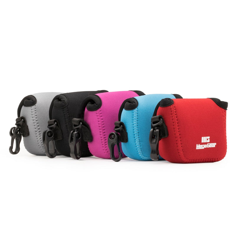  [AUSTRALIA] - MegaGear Ultra Light Neoprene Camera Case Compatible with GoPro Hero9, Hero8, DJI Osmo Action, Sony RX0 II, GoPro Hero 7, Sony RX0 1.0 Hot Pink