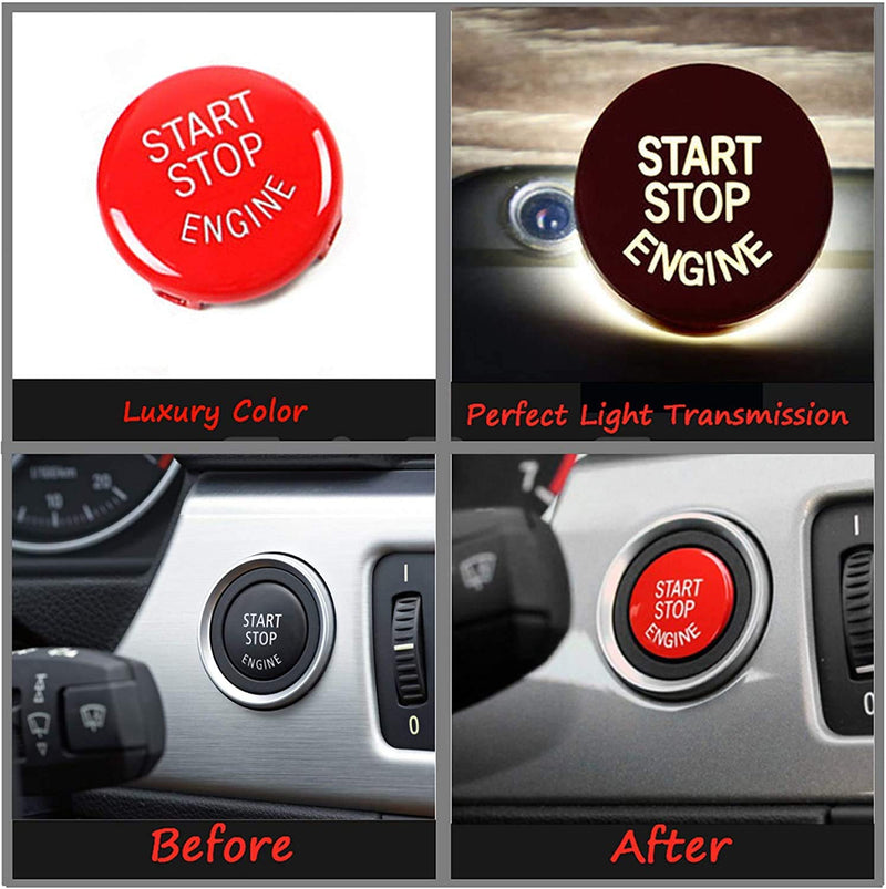 Car Engine Start Stop Switch Button Replace Cover for BMW E60 E70 E71 E90 E92 E93 for BMW X5 2007-2013 3 5 Series - LeoForward Australia