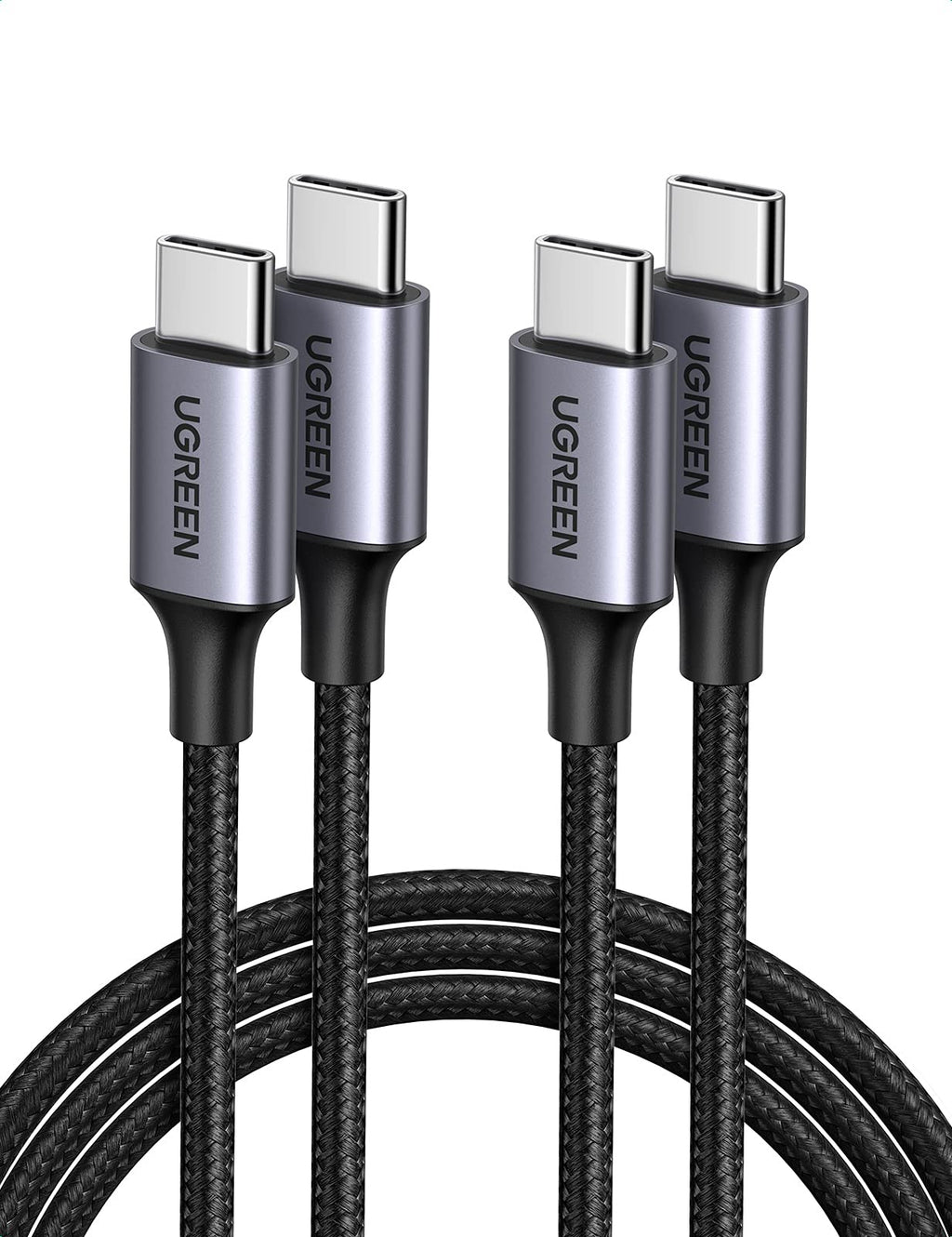  [AUSTRALIA] - UGREEN USB C to USB C Cable, 2 Pack 60W Type C PD Fast Charging Cord 6ft Compatible with Samsung Galaxy S21 S20 S10 S9 Note 20 10 Google Pixel 4 3 2 XL MacBook Air 13" iPad Pro 2020 Nintendo Switch