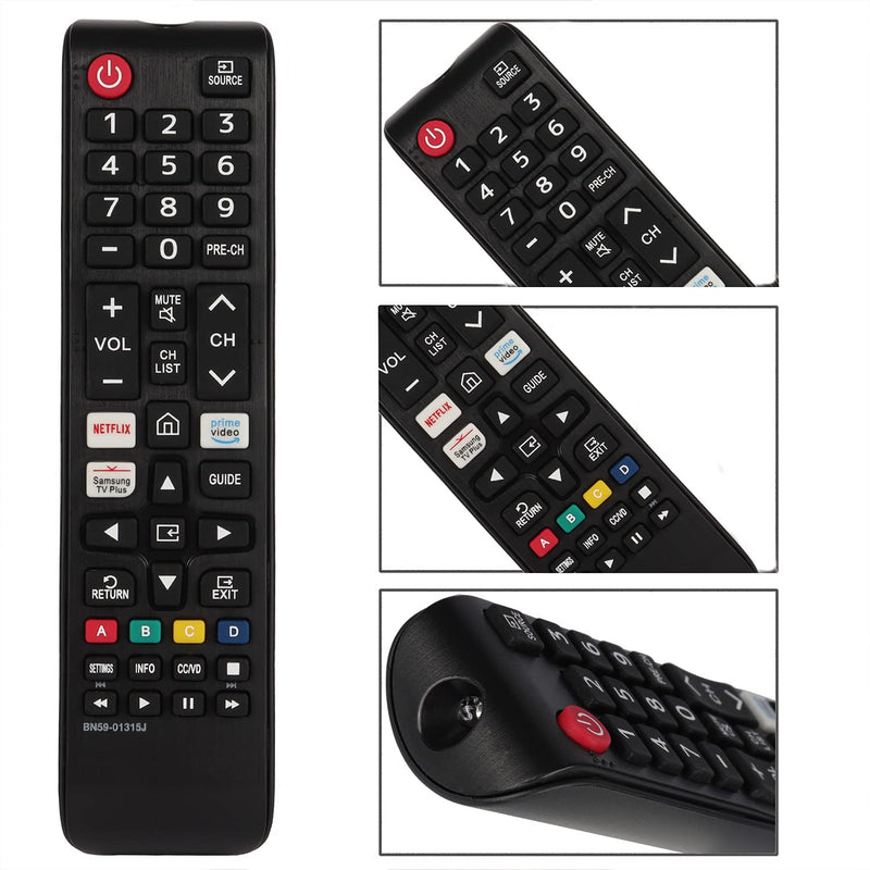  [AUSTRALIA] - BN59-01315J New Replaced Remote Control for Samsung Smart TV UN50TU7000F UN55TU7000F UN58TU7000F UN58TU700DF UN65TU7000F UN43TU7000F UN65TU700DF with Netflix PrimeVideo Keys (with Batteries)