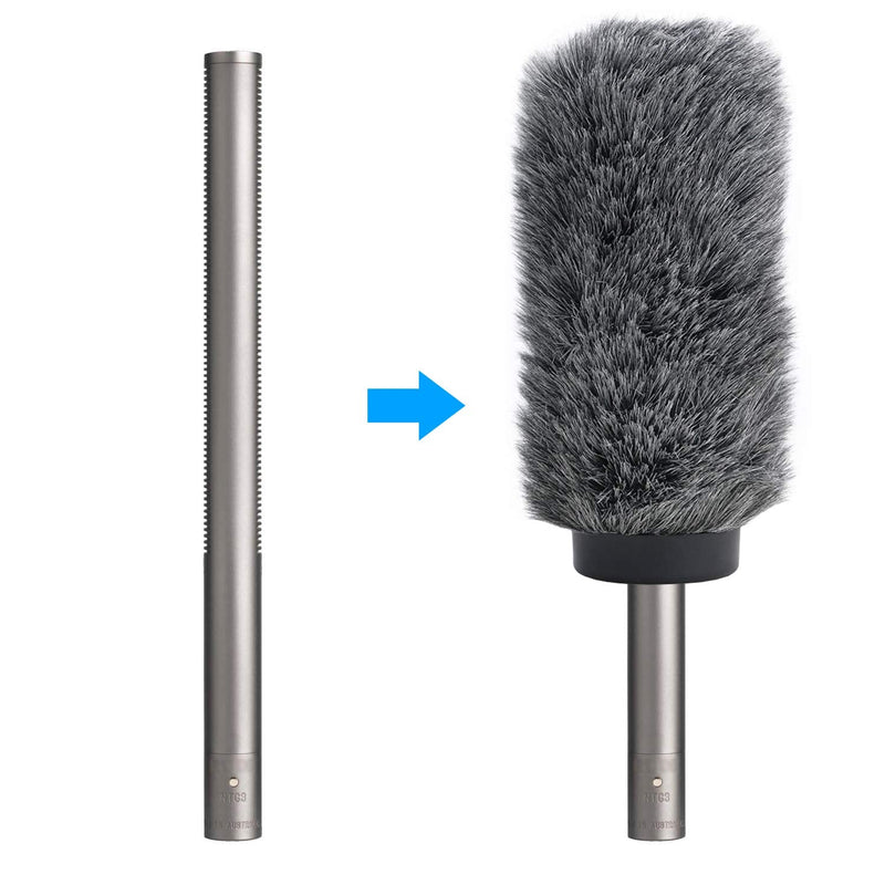  [AUSTRALIA] - NTG3 Microphone Windscreen - Deadcat/Windmuff for Rode NTG-3, Sennheiser MKH416 Shotgun Mic, Wind Shield Up to 7.1" Long by YOUSHARES