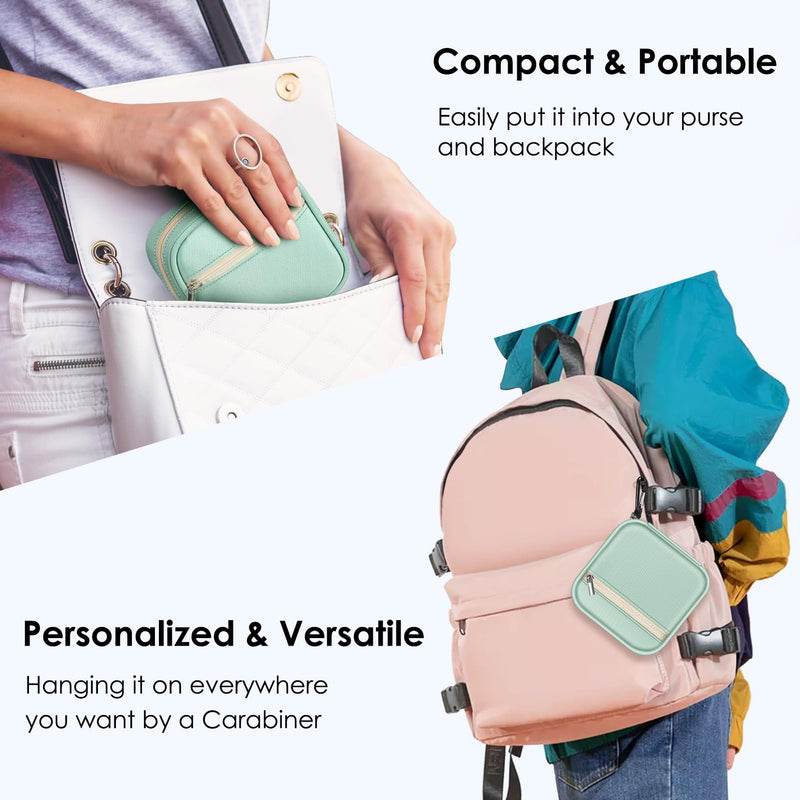  [AUSTRALIA] - FINPAC Charger Case for Macbook, Small Electronic Organizer Bag for MacBook Power Adapter, Portable Pouch Travel Storage for Laptop Accessories, Magic Mouse, USB Drives, GoPro, Gadgets - Light Green