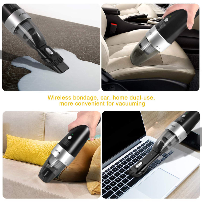Handheld Mini Vacuum, 5000PA Powerful Suction Rechargeable Portable Vacuum, Cordless Vacuum Cleaner, Can Be Used For Home/Car, Pet Hair Wet Vacuum Cleaner, Dust, Dustbuster, Carpet, Gravel Cleaning. - LeoForward Australia