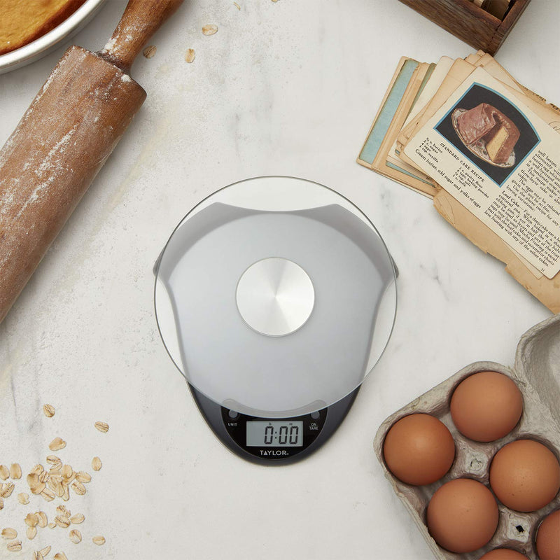 Taylor Precision Products Digital Kitchen Scale, 6.6 Pound Capacity, Silver 3831S - LeoForward Australia