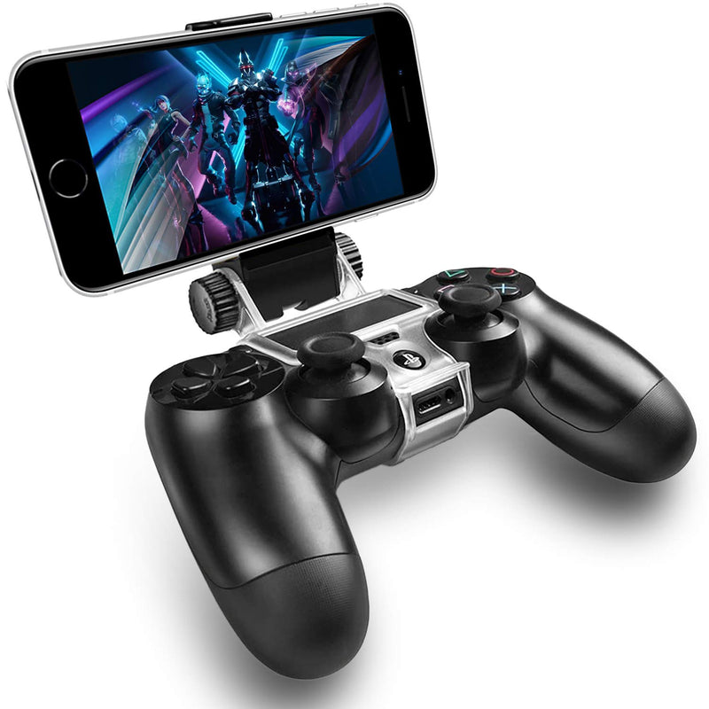  [AUSTRALIA] - PS4 Controller Phone Mount, ADZ PS4 Phone Mount Smart Clip for PS4 Dualshock 4 Controller Compatible with iPhone, Android and PS4 Remote Play