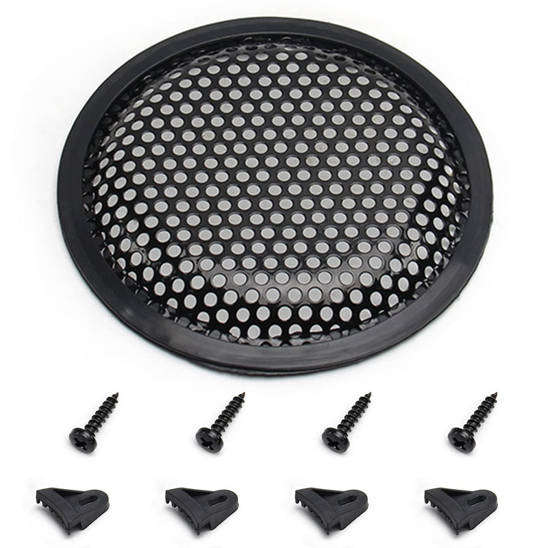  [AUSTRALIA] - Fielect 5 inch Speaker Grill Cover Mesh Decorative Circle Woofer Guard Protector Cover Audio Accessories Black 1Pc