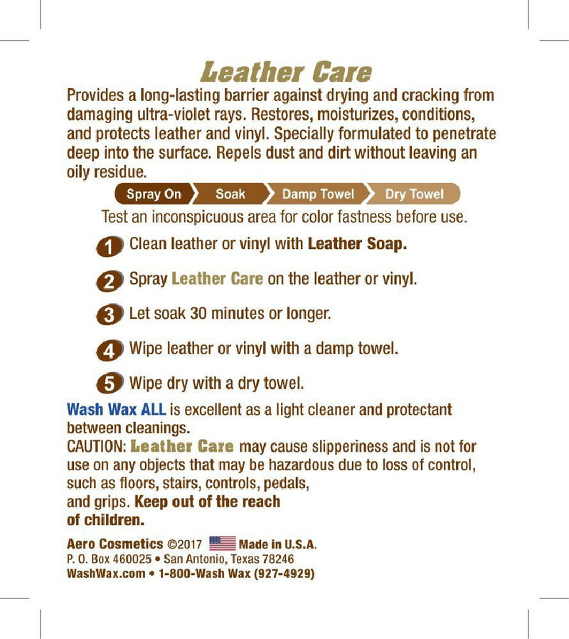 Leather Care, Conditioner, UV Protectant, Aircraft Grade Leather Care, Better Than Automotive Products. Excellent for Furniture, Car Seats, RV 's, Does not Leave Dirt attracting Residue. 16oz 16 Ounces - LeoForward Australia
