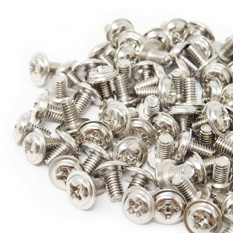  [AUSTRALIA] - Honbay 100PCS M3x5 Round Head PC Mounting Computer Screws Computer Case Fixed Motherboard Screw (Nickel Plated) Nickel Plated