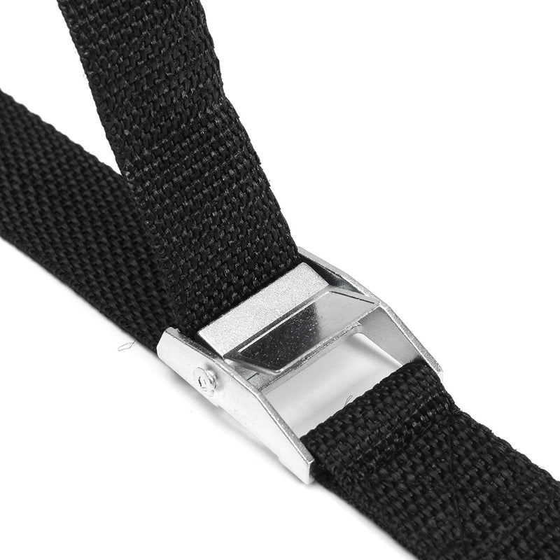  [AUSTRALIA] - IronBuddy 6.5' x 1" Tie Down Straps Lashing Straps Black Nylon Heavy Dust Cargo Tie Down Straps with Zinc Alloy Lock Buckle Up to 600lbs, Pack of 4 (6.5ft)