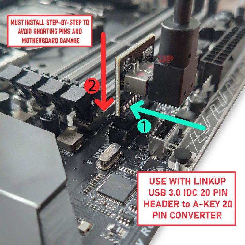  [AUSTRALIA] - LINKUP - USB3.2 Gen2 2x2 20Gbps USB-C Type Internal Panel Cable Mount Motherboard Header Extension Adapter┃20-Pin A-Key Male with Cover to USB-C Female Connector with PCI Bracket - Right Angle - 100cm Type C Panel [100cm] Right Angle Connector