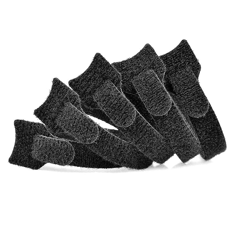  [AUSTRALIA] - Attmu 100 PCS Reusable Fastening Cable Ties, Microfiber Cloth 6-Inch Hook and Loop Cord Ties, Black