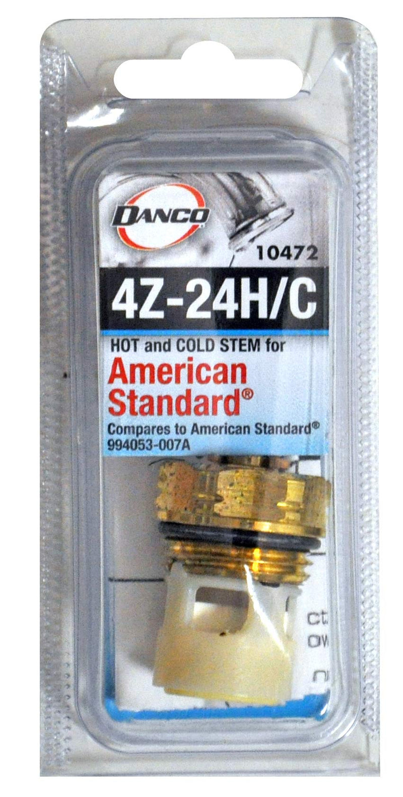  [AUSTRALIA] - Danco (10472) 4Z-24H Hot and Cold Replacement Stem for American Standard Faucets, 1-Pack, Pack of 1, Brass