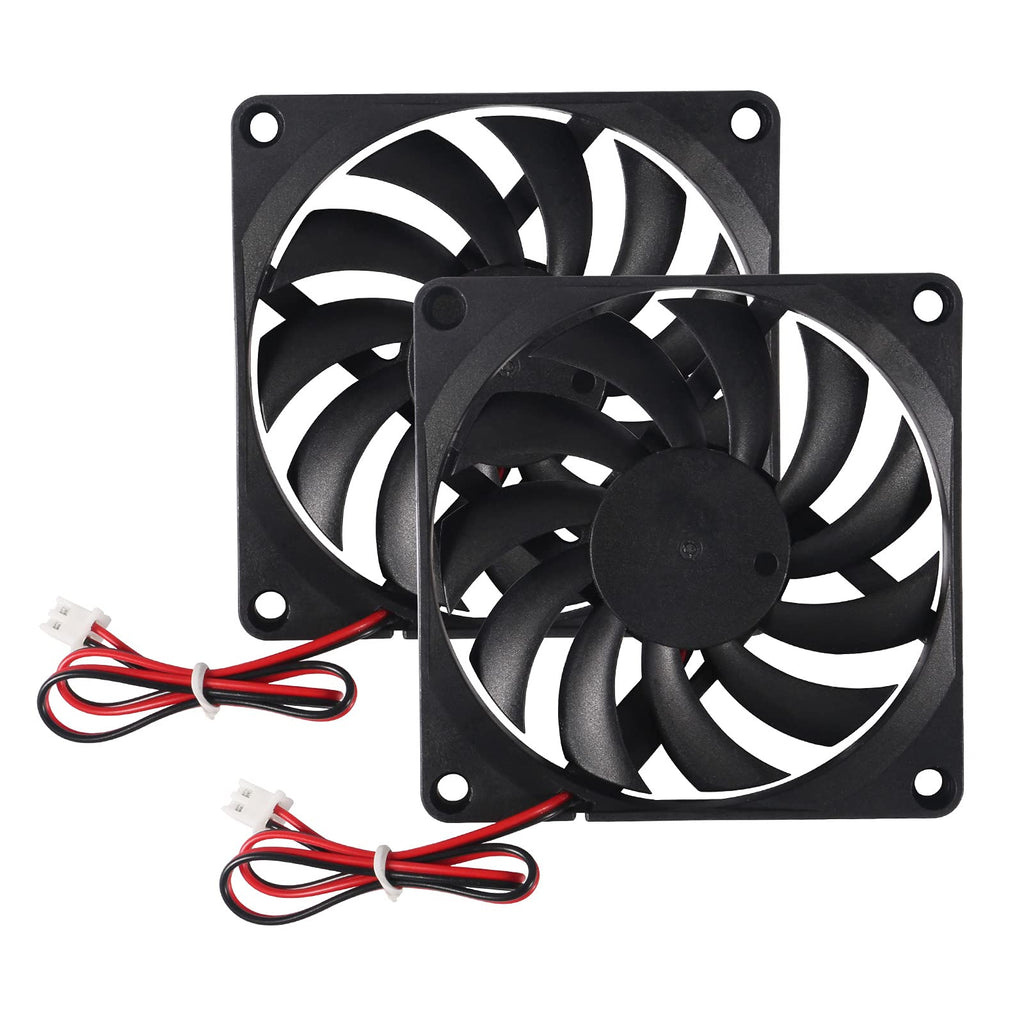  [AUSTRALIA] - 2Pcs DC 24V 8010 Fan 3D Printer 80x80x10 Brushless Cooling Fan 80MM for Makerbot for 3D Printer PC CPU Computer Case Fan Cooler