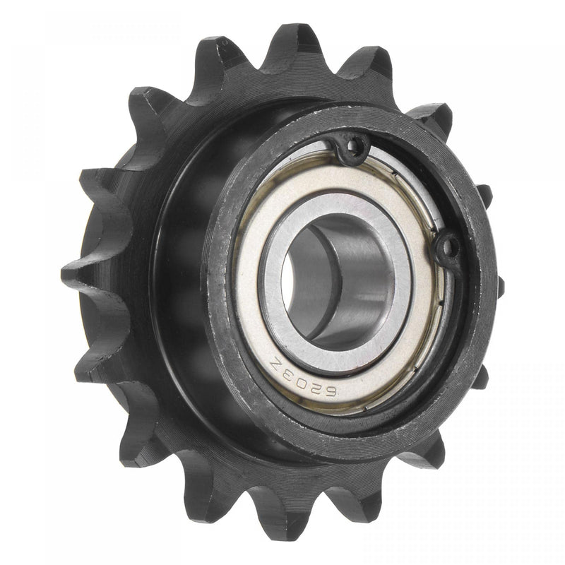  [AUSTRALIA] - uxcell #40 Chain Idler Sprocket, 17mm Bore 1/2" Pitch 16 Tooth Tensioner, Black Oxide Finished C45 Carbon Steel with Insert Double Bearing for ISO 08A Chains