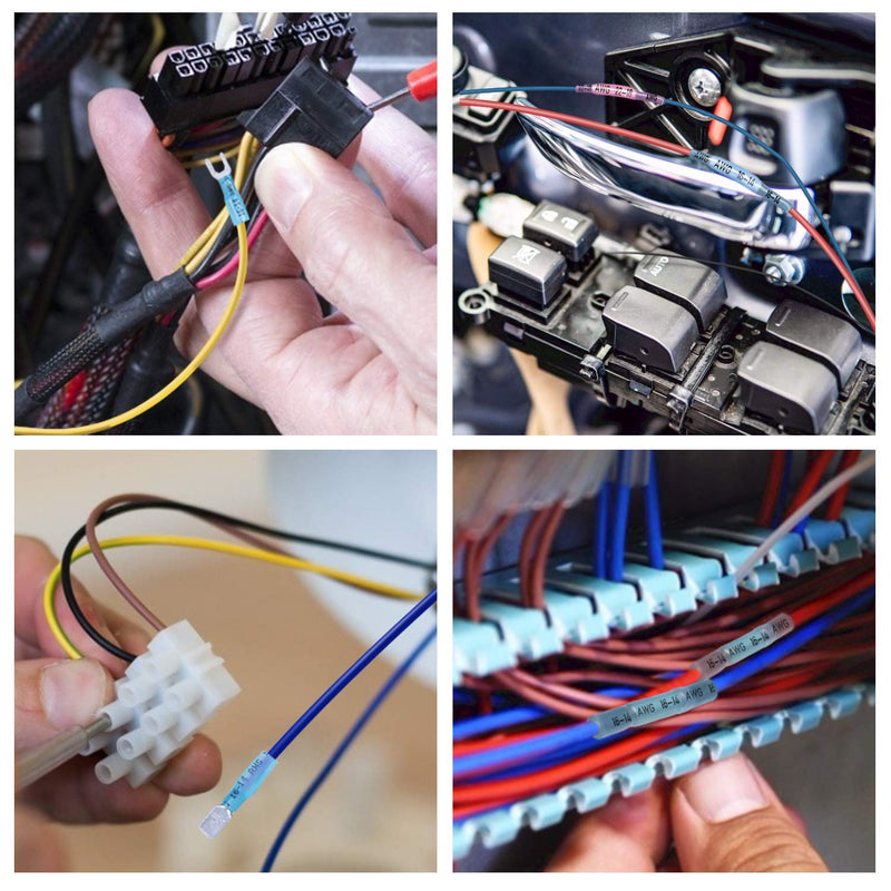  [AUSTRALIA] - TICONN 250Pcs Heat Shrink Wire Connectors, Waterproof Automotive Marine Electrical Terminals Kit, Crimp Connector Assortment, Ring Fork Spade Splices 250PCS Combo