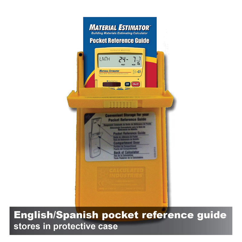  [AUSTRALIA] - Calculated Industries 4019 Material Estimator Calculator | Finds Project Building Material Costs for DIY’s, Contractors, Tradesmen, Handymen and Construction Estimating Professionals,Yellow Pack of 1