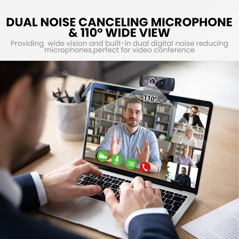  [AUSTRALIA] - Webcam 1080P 60fps with Microphone for Streaming, Vitade 682H Pro HD USB Computer Web Camera Video Cam for Gaming Conferencing Mac Windows Desktop PC Laptop Xbox Skype OBS Twitch YouTube Xsplit