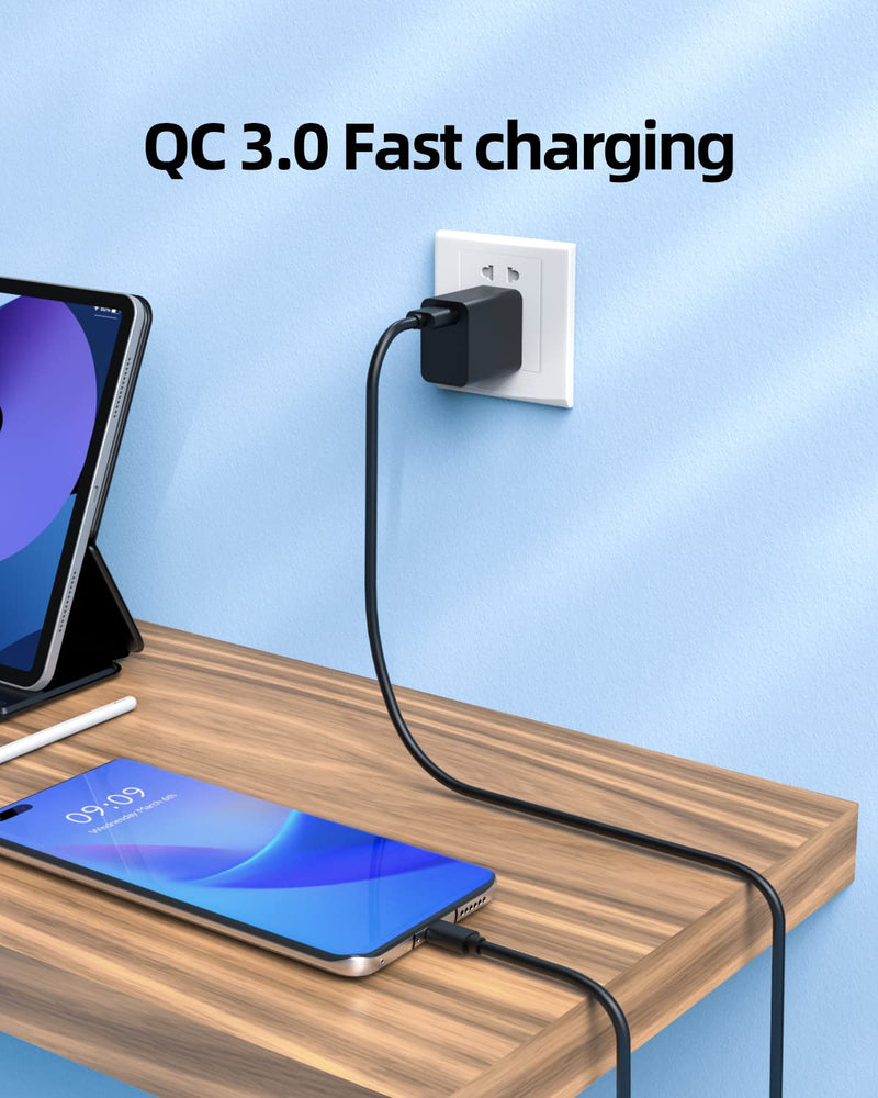  [AUSTRALIA] - 5FT Fast Quick 3.0 Wall Charger Fit for Samsung Galaxy J7 / J3 / J8 / J6 / J6+ / J5 / J4 / J4+ / J2 / J1 / Prime/Pro / J7 Sky Pro 2018 2017 Phone AC Adapter Power Supply Cord